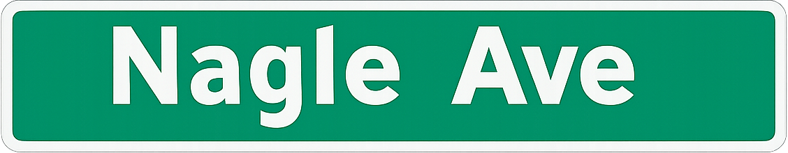 NAGEL AVENUE street sign